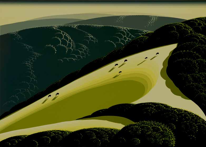 Eyvind Earle Sierra Madre Foothills Original Serigraph s N