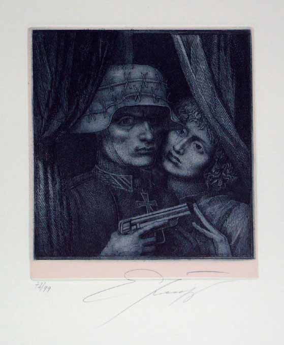 Ernst Fuchs Sechzehn Und Eins Original Aquatint s N