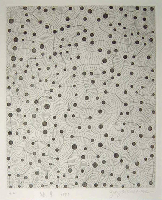 YAYOI KUSAMA Weeds Original Etching S/N  