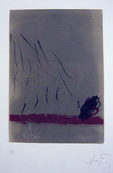 Antoni Tapies Original Etching & Embossed S/N  