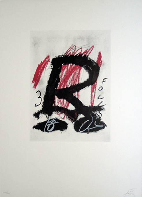 Antoni Tapies La Clau Del Foc Lithograph S/N  